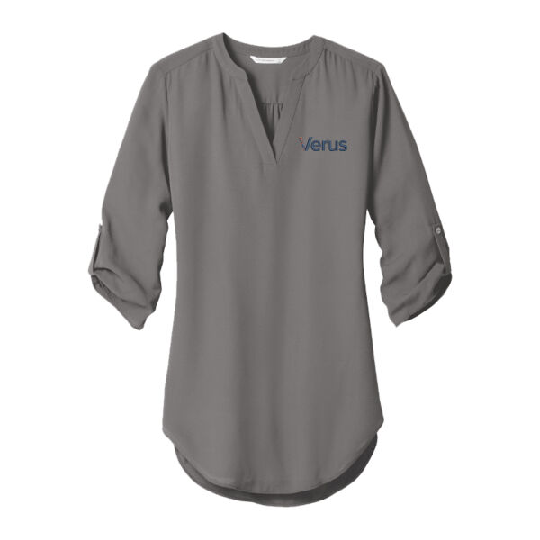   - Ladies 3/4 Sleeve Tunic Blouse Thumbnail